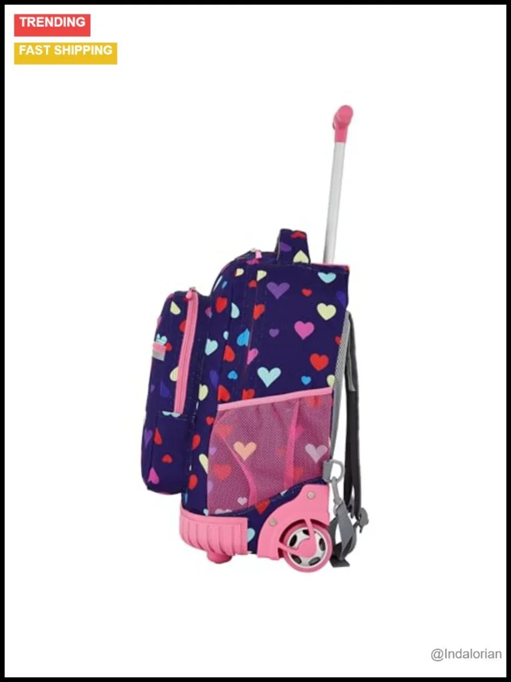 Travelers Club 4 Piece Rolling Backpack Set with Lunch Bag and Pencil Pouch